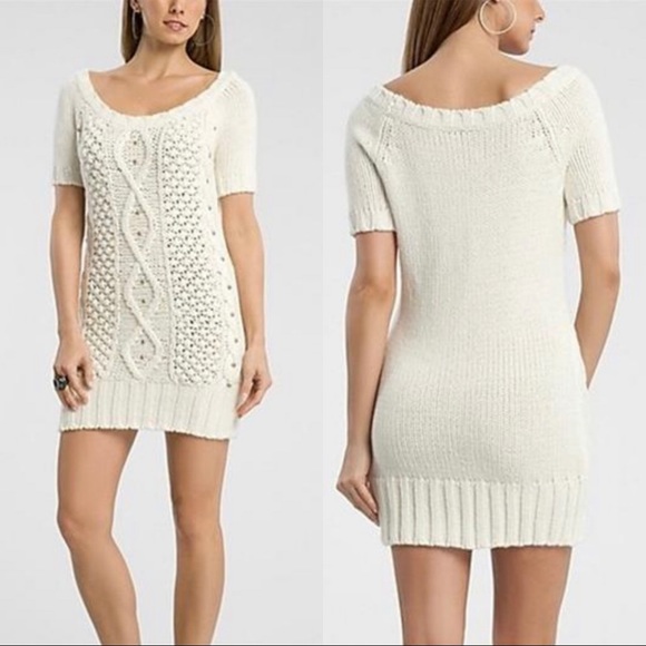 GUESS by MARCIANO ARAN SWEATER TUNIC Dress Top L - Picture 4 of 4
